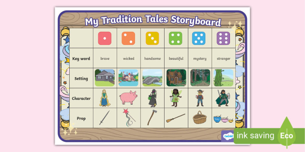 Traditional Tales Storyboard Worksheet Worksheet Worksheet