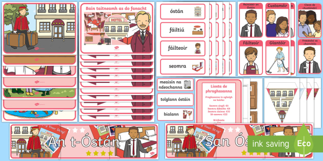 The Hotel Aistear Display Pack Gaeilge Teacher Made