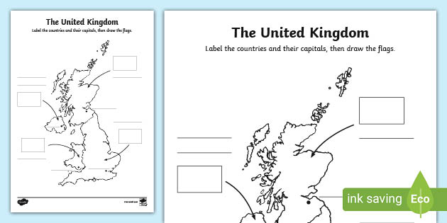 The United Kingdom Labelling Activity Sheet Teacher Made