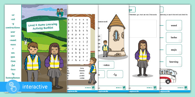 Interactive Pdf Phonics Home Learning Activity Booklet Level Book