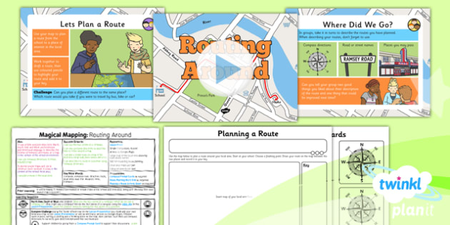 Drawing A Route Activity Route Map Worksheet Twinkl Off