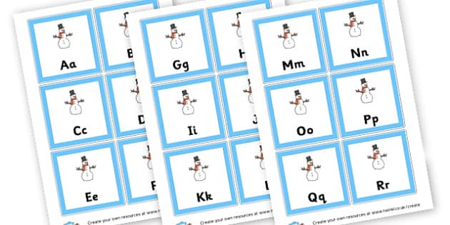 Snowman Alphabet Sheets L Enseignant A Fait Twinkl