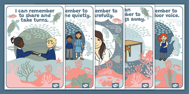 Under The Sea Themed Good Manners Display Posters Twinkl