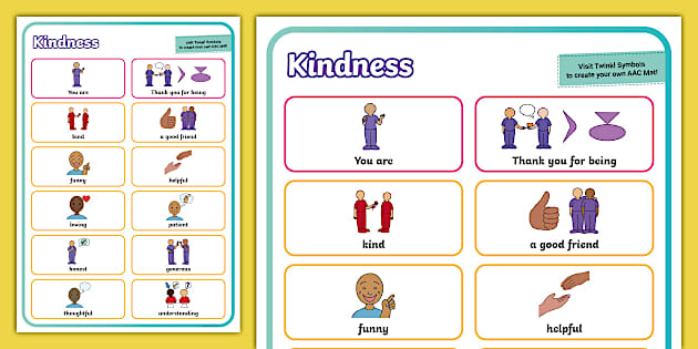 Twinkl Symbols Kindness AAC Mat Teacher Made Twinkl