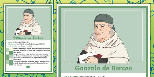 Póster informativo Gonzalo de Berceo teacher made