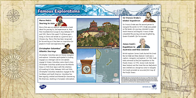 Famous Explorations Fact File Profesor Hizo Twinkl