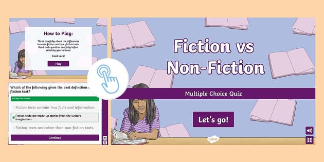 Fiction Vs Non Fiction Quiz Interactive Primary Resources