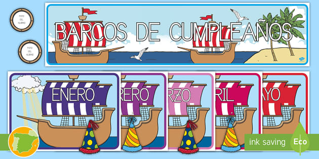 Pack De Exposici N Barcos De Cumplea Os Teacher Made