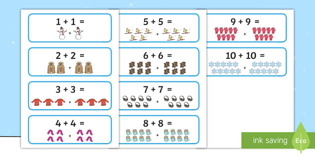 Tarjetas Educativas Los Dobles El Invierno Twinkl