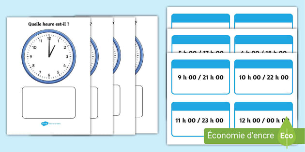 Jeu De Paires Les Heures Pleines Teacher Made Twinkl