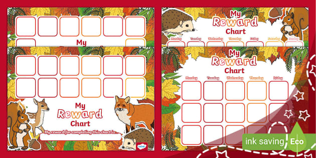 Autumn Themed Reward Chart Teacher Made Twinkl