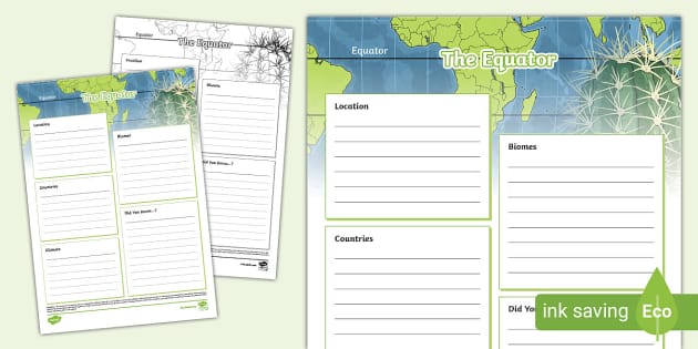 The Equator Fact File Template Lehrer Gemacht Twinkl