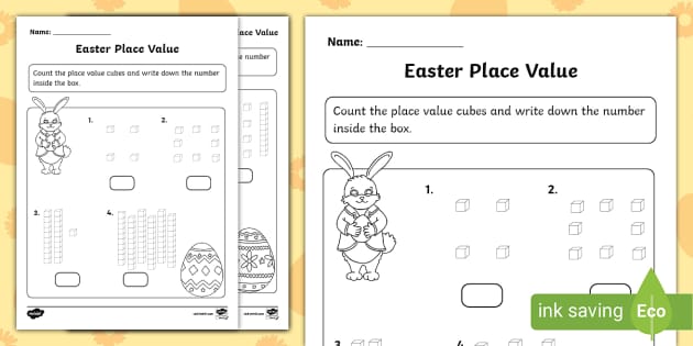 Free Easter Place Value Activity Sheet Teacher Made