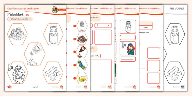 Graad Klanke Gedifferensieerde Werkkaarte Ou Twinkl