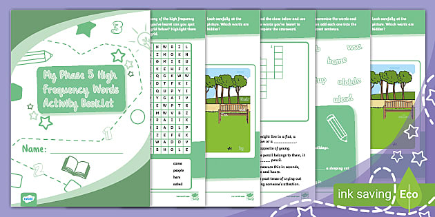 My Phase 5 High Frequency Words Activity Booklet Ages 5 6