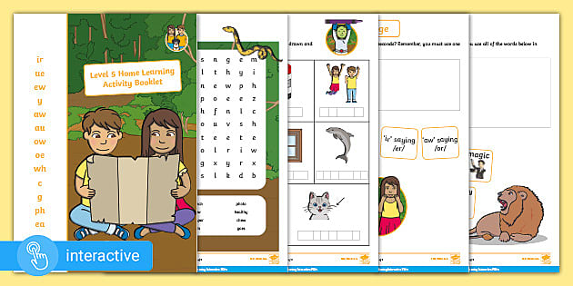 Interactive Pdf Phonics Home Learning Activity Booklet Level Book