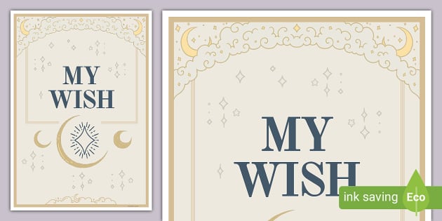 Celestial Themed My Wish Display Poster Twinkl