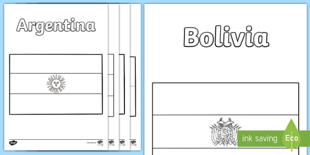 Flags Of South America Colouring Pages Professor Feito