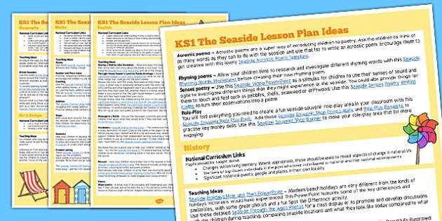 KS1 The Seaside Lesson Plan Ideas L Enseignant A Fait