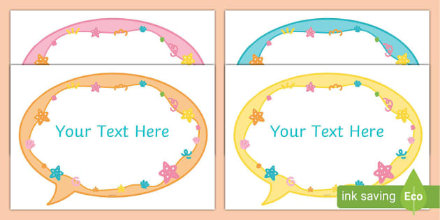 Summer Vibes Themed Editable Speech Bubble Display Twinkl