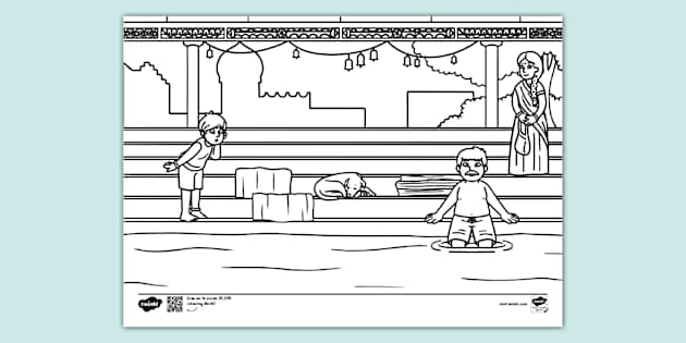 River Ganges Colouring Sheet Lehrer Gemacht Twinkl