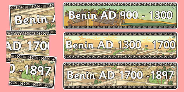 Benin Display Banner Pack Teacher Made