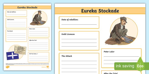 New Eureka Stockade Fact File Template Lehrer Gemacht