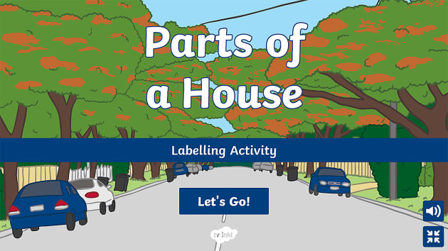 Parts Of A House Interactive Labelling Activity Twinkl