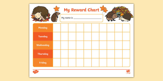 Hedgehog Themed Reward Chart L Enseignant A Fait Twinkl