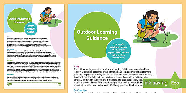 SEND Outdoor Learning Guidance L Insegnante Ha Fatto