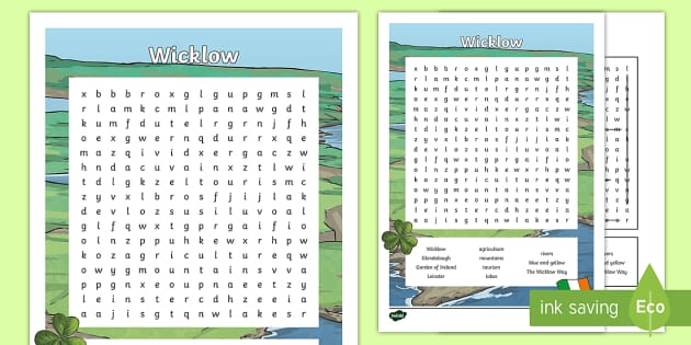 Wicklow Word Search L Insegnante Ha Fatto Twinkl