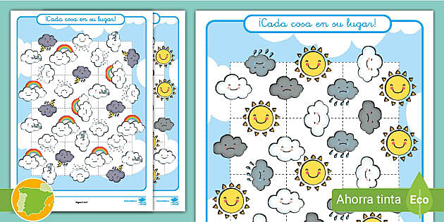 Ficha De Actividad Cada Cosa En Su Lugar El Tiempo