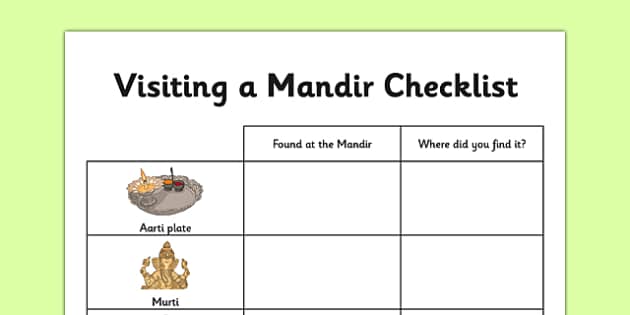 Visiting A Mandir Checklist Hindu Dharma Place Of Worship