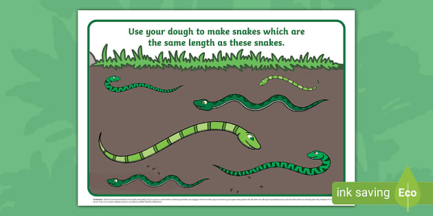 Snakes Of Different Lengths Modelling Dough Mat Twinkl