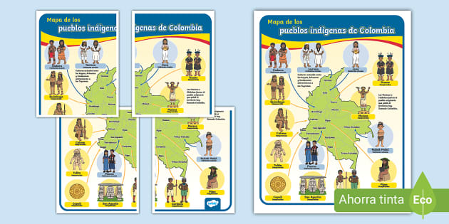 Mapa Para Ni Os Culturas Ind Genas De Colombia Twinkl