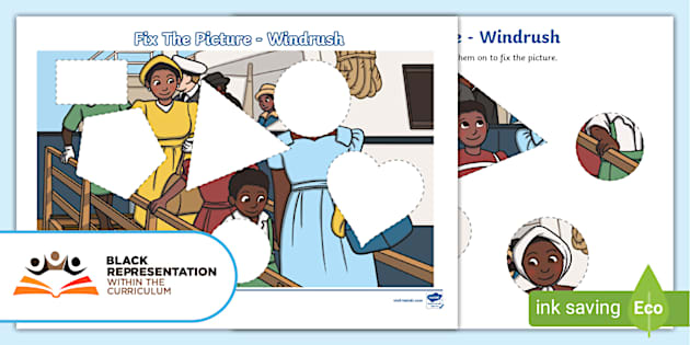 KS1 Windrush Fix The Picture Activity Teacher Made