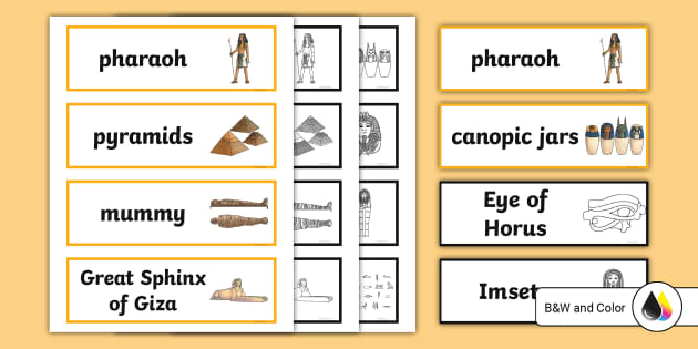 Ancient Egypt Word Cards Creat De Profesori Twinkl