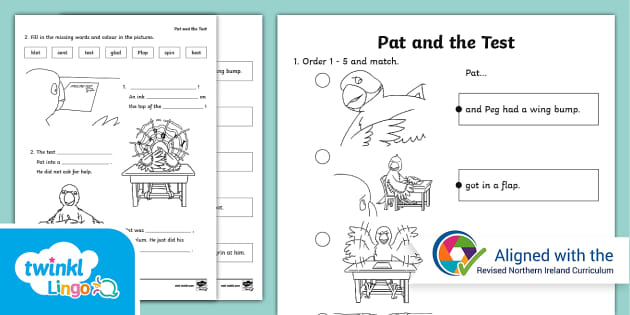 Pat And The Test Activity Sheets Lehrer Gemacht Twinkl