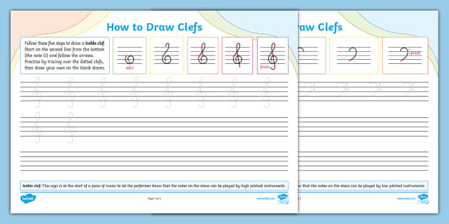 How To Draw Clefs Hecho Por Educadores Twinkl