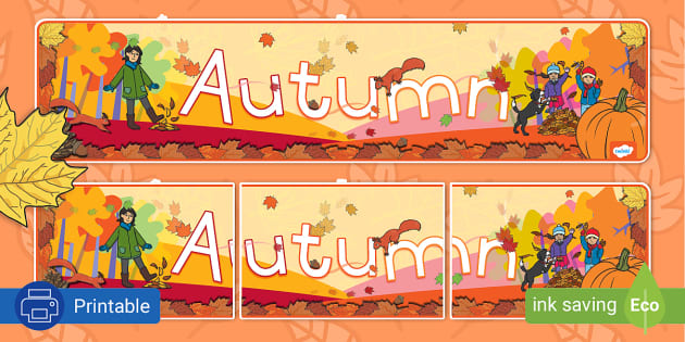 Autumn Display Banner Autumn Display Autumn Season