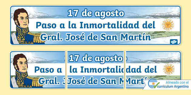 Póster cartelera 17 de agosto Inmortalidad de San Martín