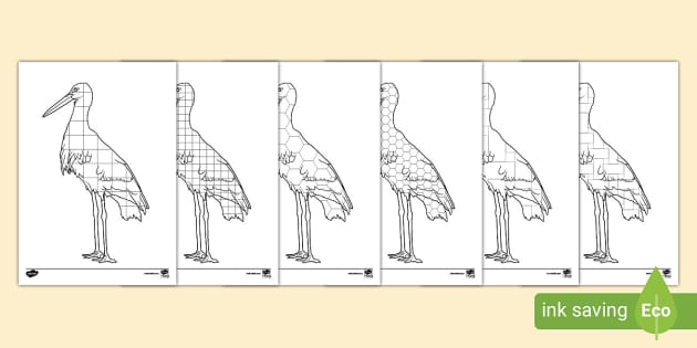 Stork Mosaic Colouring Page Hecho Por Educadores Twinkl