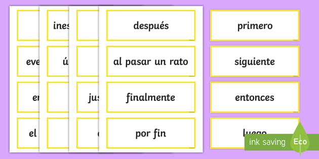 Tarjetas De Vocabulario Conjunciones Temporales Twinkl