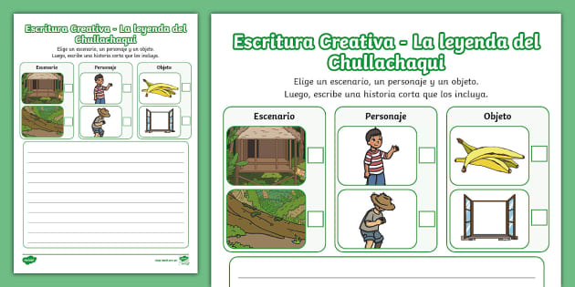 Escritura Creativa La Leyenda Del Chullachaqui Twinkl