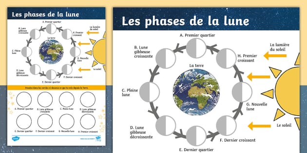 Les phases de la lune fiche d activité Twinkl