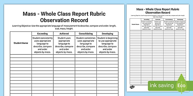 Mass EYLF Assessment Rubric Guide To Making Judgement