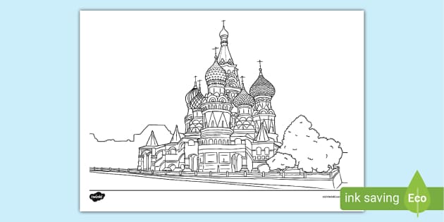 Ks St Basil S Cathedral Colouring Teacher Made Twinkl