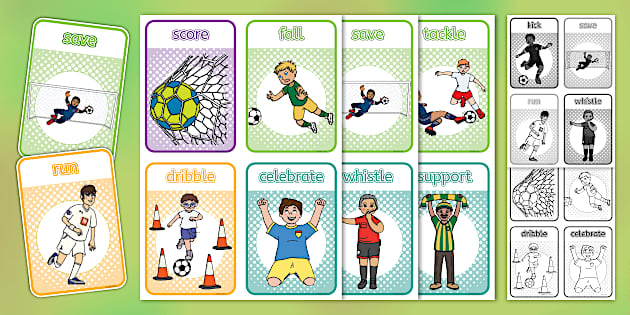 Soccer Verbs Flashcards Hecho Por Educadores Twinkl