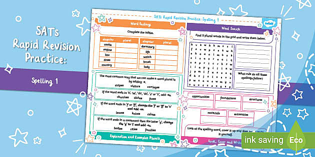 SATs Spelling Activity Rapid Revision Teacher Made