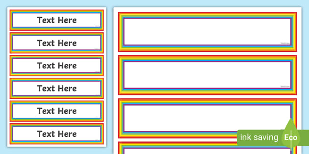 Rainbow Tray Labels Professor Feito Twinkl